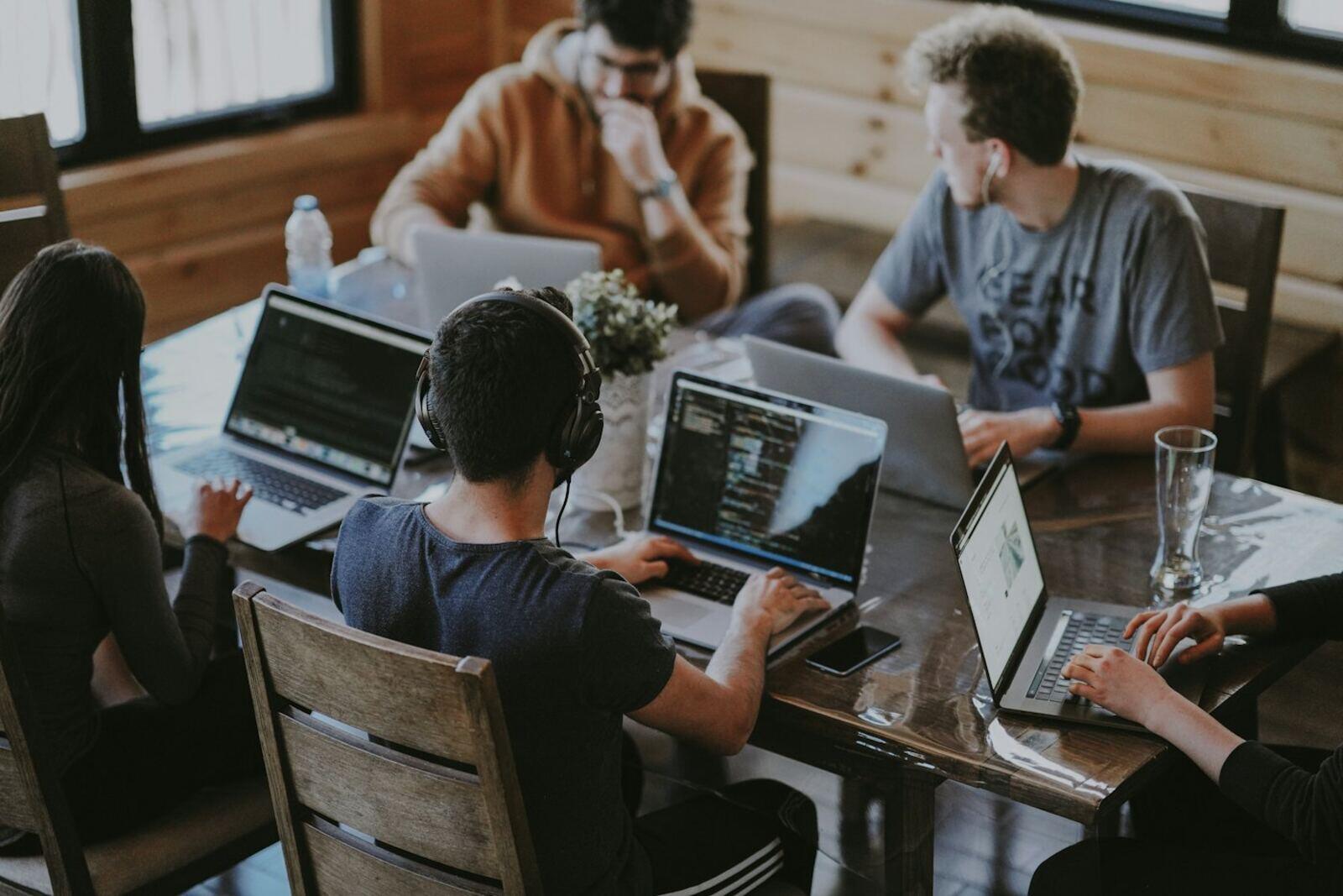 Client team at work